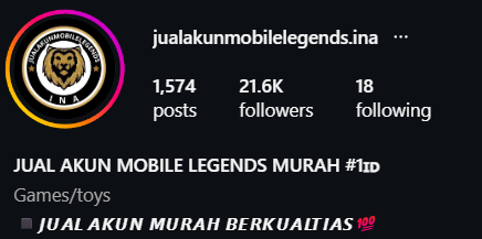 Photo Profile @jualakunmobilelegends.ina
